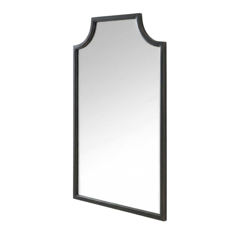 Left. FurniFact - Oil Rubbed Bronze Bathroom Mirror with Anti-Tip Hardware and ISTA Certification - Oil Rubbed Bronze.