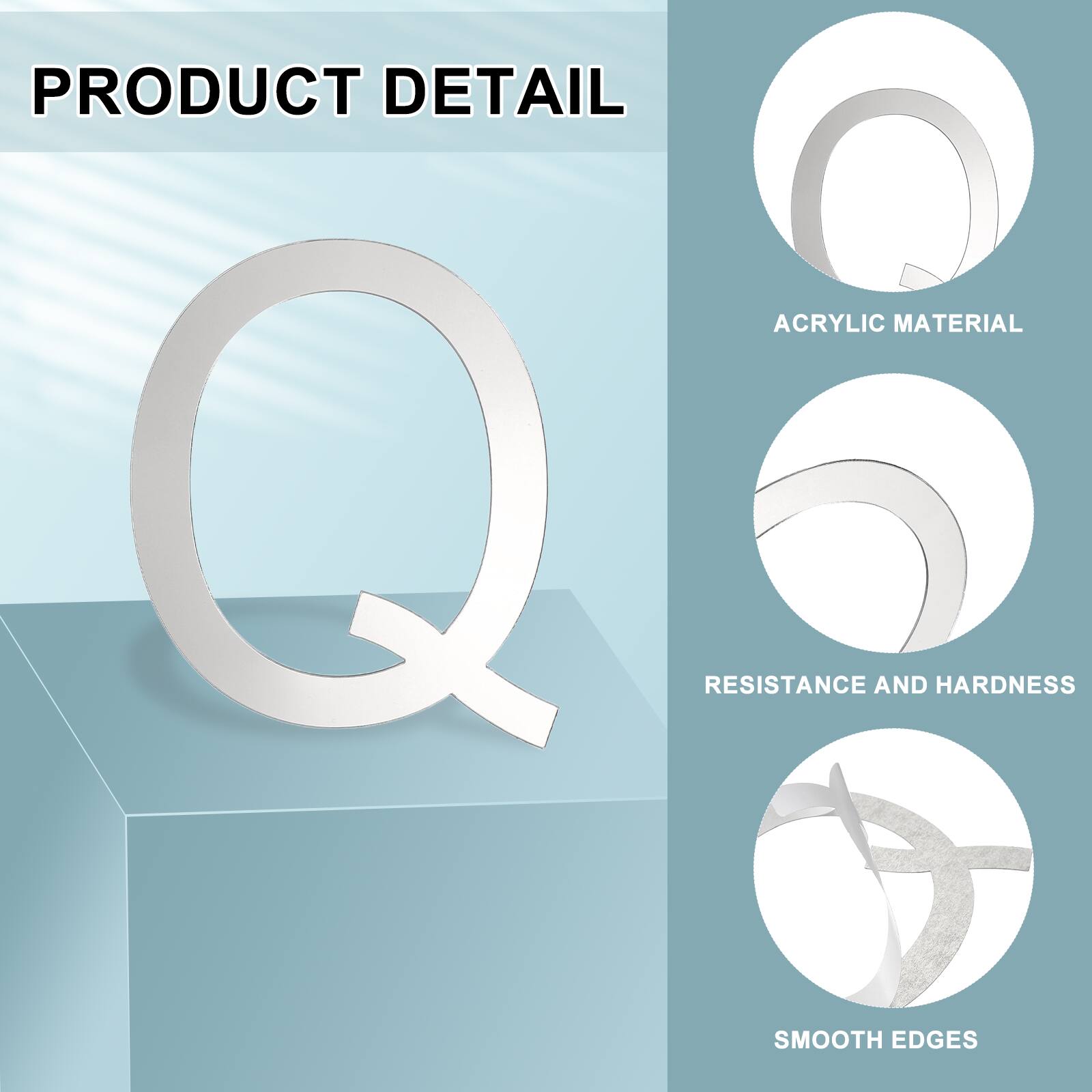 PRODUCT DETAIL

- ACRYLIC MATERIAL
- RESISTANCE AND HARDNESS
- SMOOTH EDGES