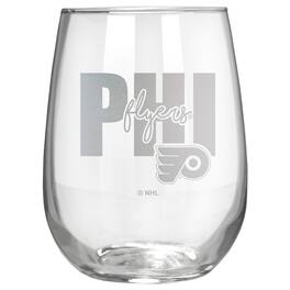 Great American Products - Philadelphia Flyers Etched 17oz. City Stemless Wine Glass - Multicolor