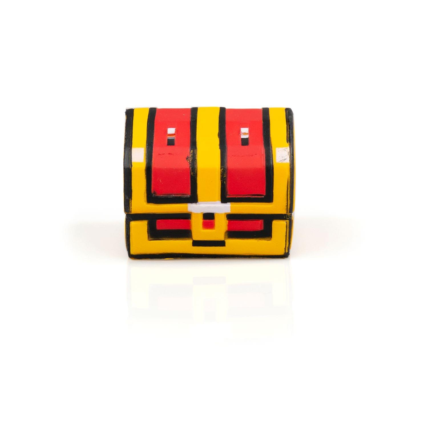 Alt View 1. Toynk - Legendary 8-Bit Foam Treasure Chest Replica - 4 Inch - Yellow.