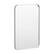Angle. LOVMOR - Tempered Glass Rounded Rectangle Framed Wall-Mounted Bathroom Vanity Mirror - 24" x 36" - Silver.