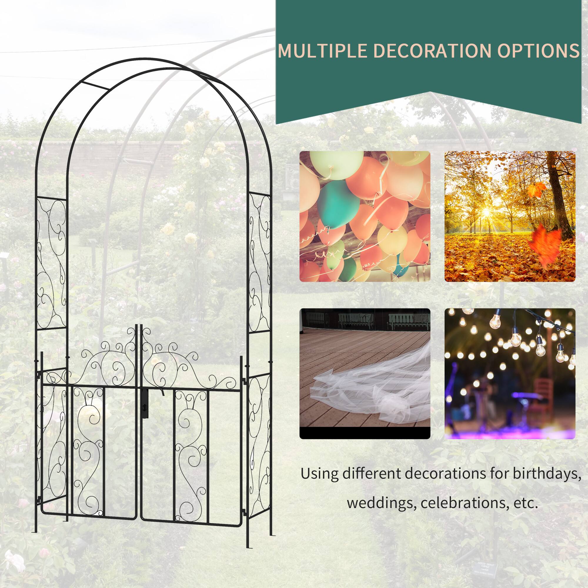 MULTIPLE DECORATION OPTIONS
Using different decorations for birthdays, weddings, celebrations, etc.