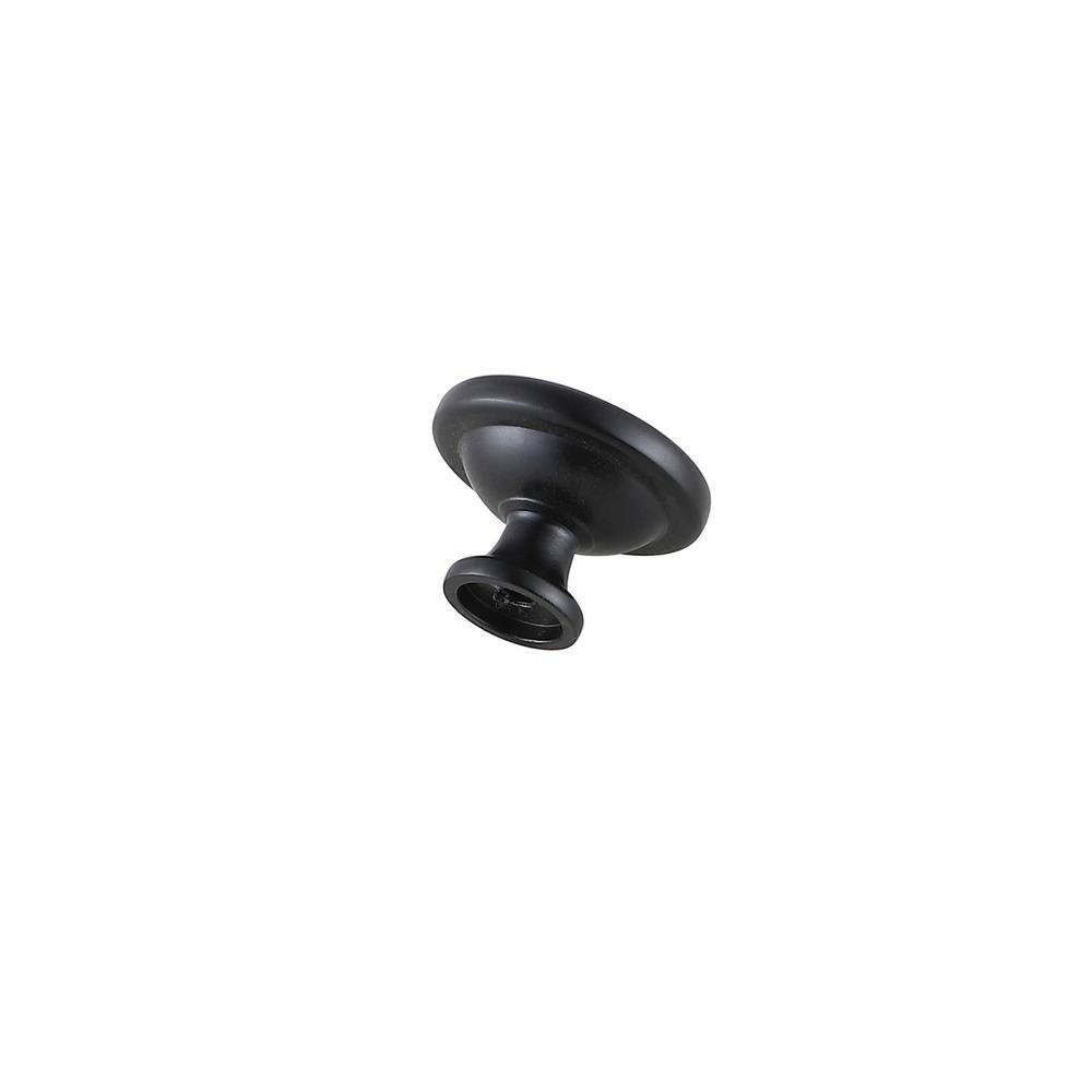 Left. Elegant Decor - Garlande 1.2" Diameter Matte Black Mushroom Knob Multipack (Set of 10) - Matte Black.