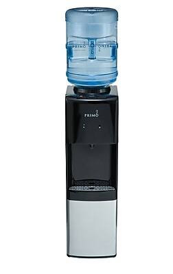 Primo Water - Deluxe 5 Gal. Hot & Cold Water Dispenser - Black/Stainless Steel