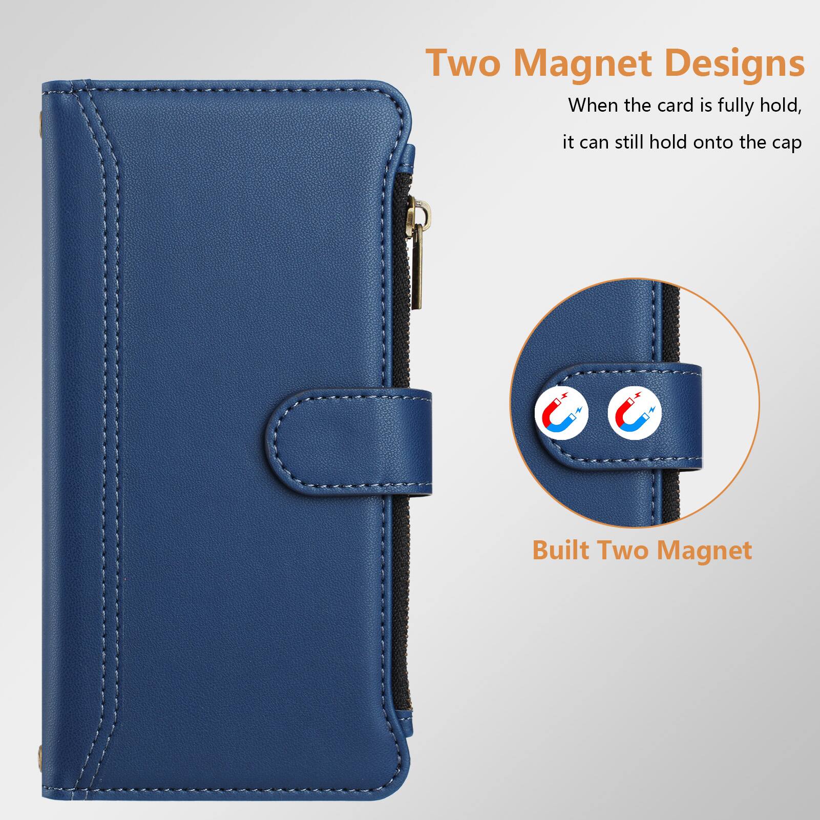Two Magnet Designs  
When the card is fully hold, it can still hold onto the cap  

Built Two Magnet
