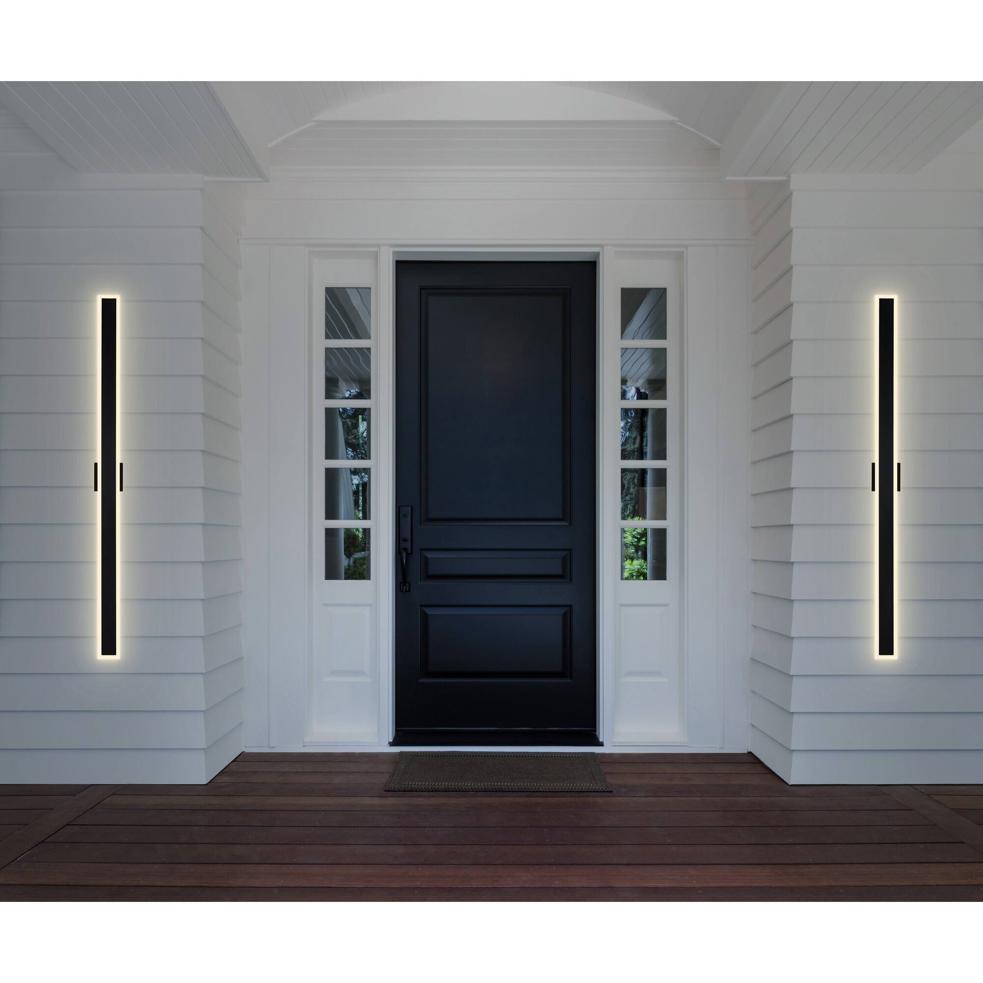 Alt View 4. CWI Lighting - Malibu LED Integrated Black Outdoor Wall Light - Black.