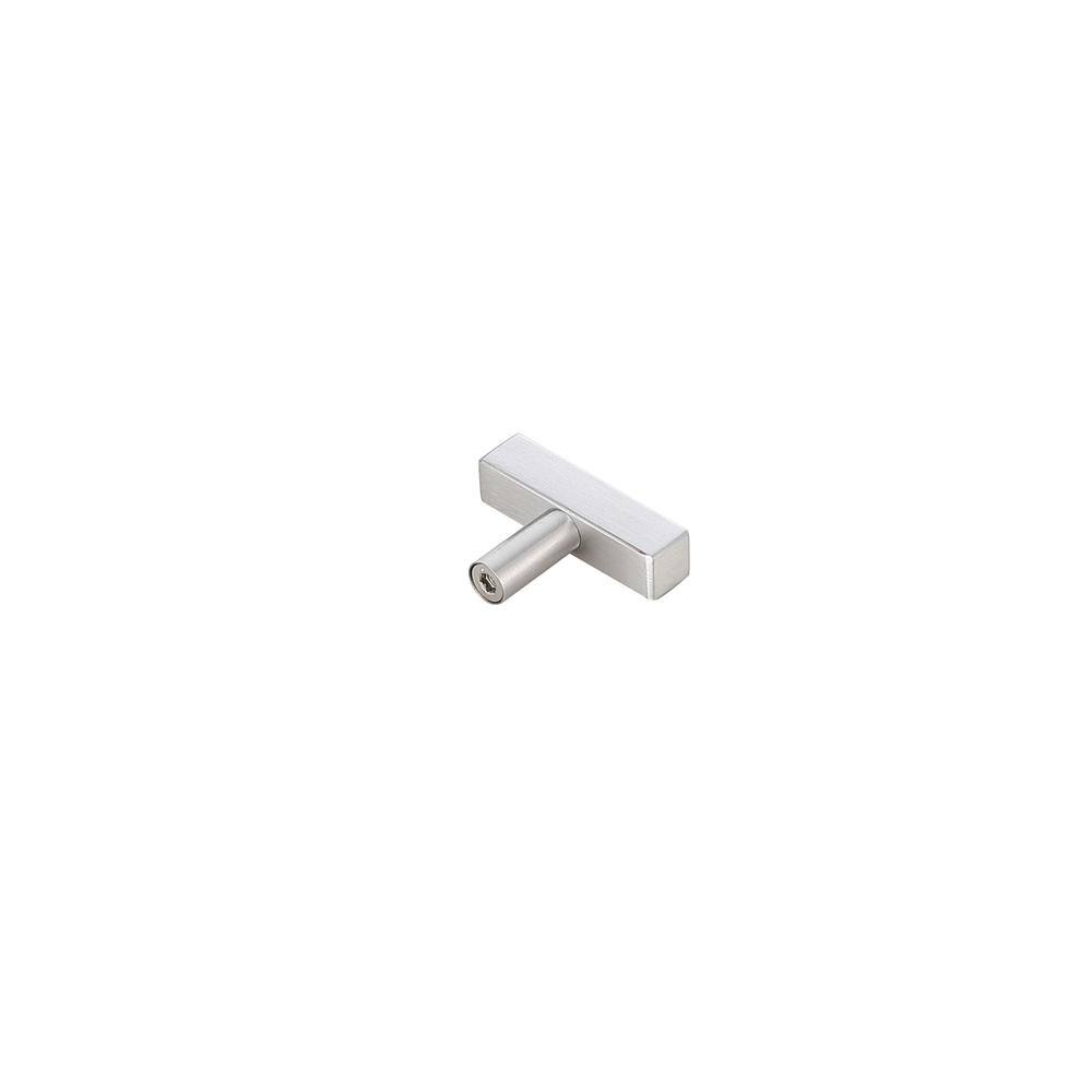 Left. Elegant Decor - Dior Brushed Nickel T Bar Pull Multipack (set of 10) - Brushed Nickel.