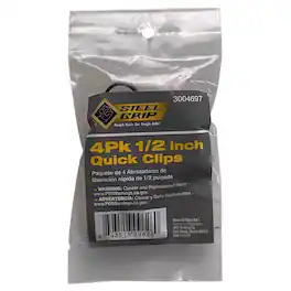 Steel Grip - 1/2 in. D X 0.5 in. L Black Polypropylene Quick Clip