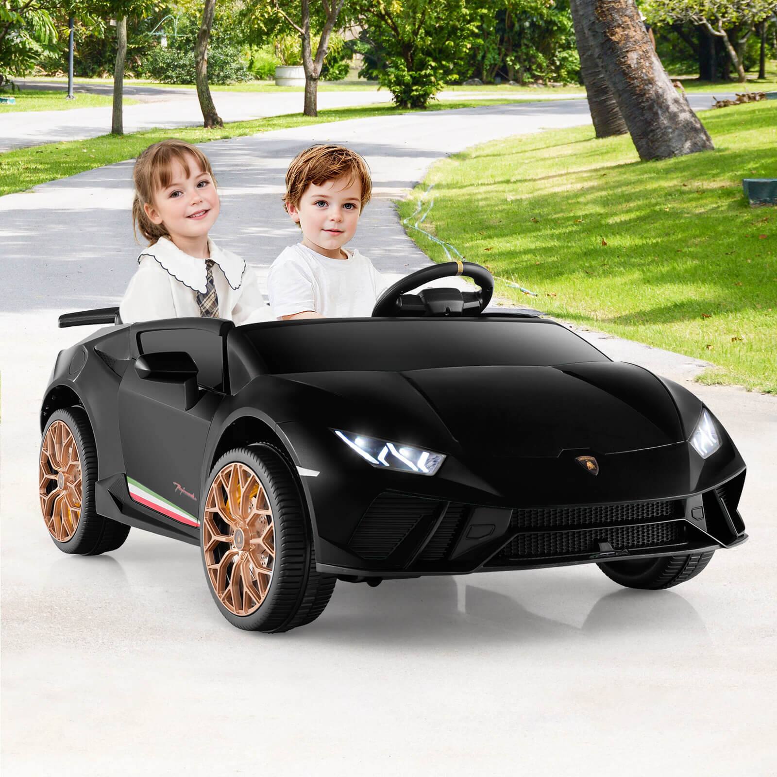 Alt View 1. Costway - Costway 4WD 2-Seater Ride on Car, Licensed Lamborghini Kids' Vehicles with Remote Control - Black.