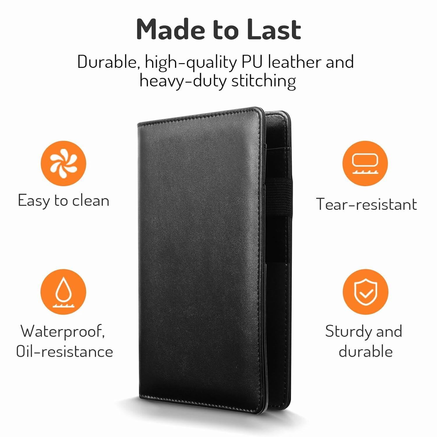 Made to Last

Durable, high-quality PU leather and heavy-duty stitching

- Easy to clean
- Tear-resistant
- Waterproof, Oil-resistance
- Sturdy and durable