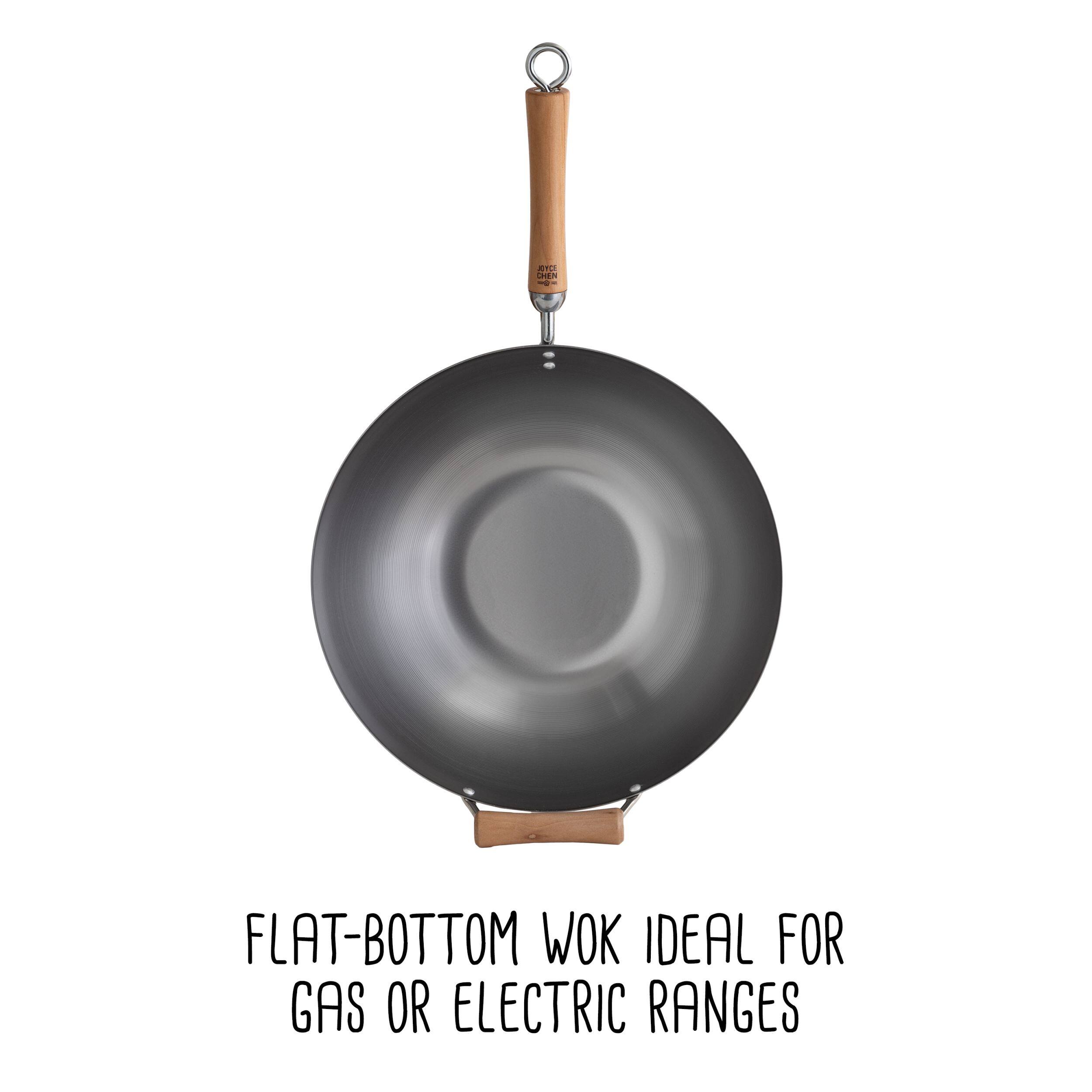 T UnEn FLAT-BOTTOM WOK IDEAL FOR GAS OR ELECTRIC RANGES
