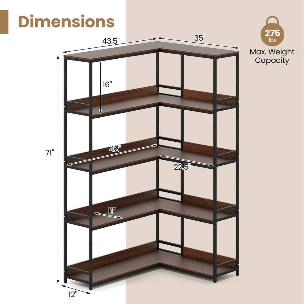 Dimensions: 43.5" x 35" x 71"  
Max. Weight Capacity: 275 lbs  
Shelf Dimensions: 42" x 16" x 22.5"  
Leg Height: 12"