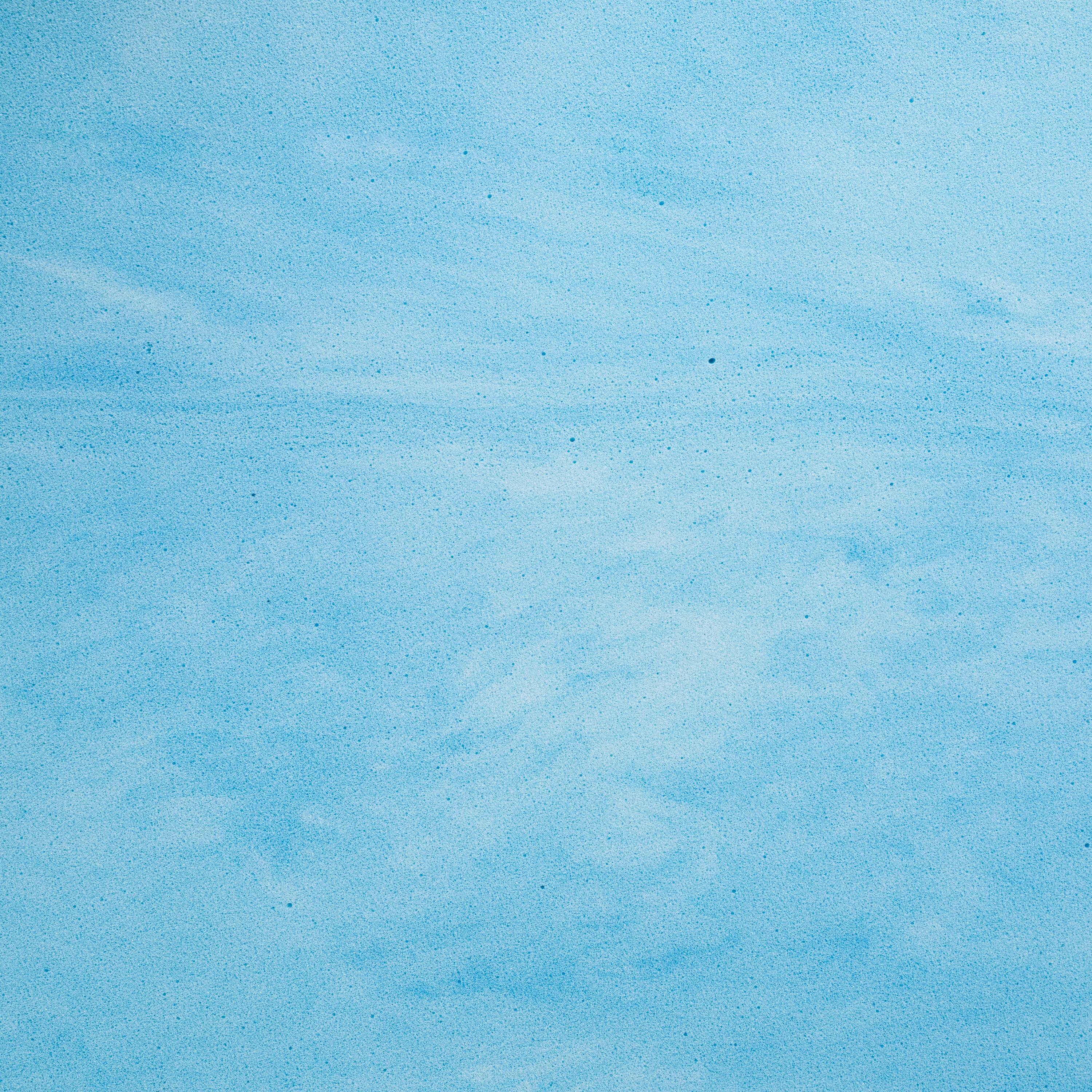 Back. Sure2Sleep - 2-inch Cool Gel Swirl Memory Foam Topper - Twin XL - Blue.