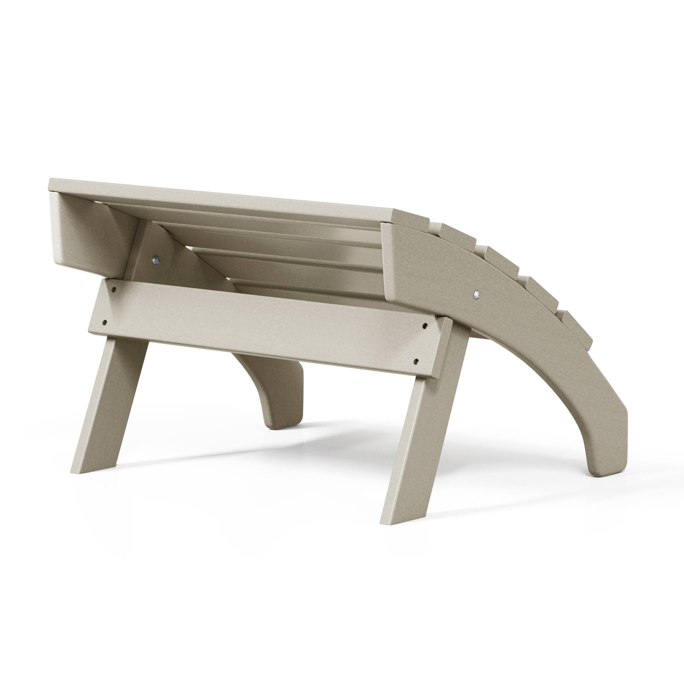 Alt View 1. WestinTrends - WestinTrends Dylan Outdoor Patio HDPE Adirondack Ottoman Footrest - Sand.