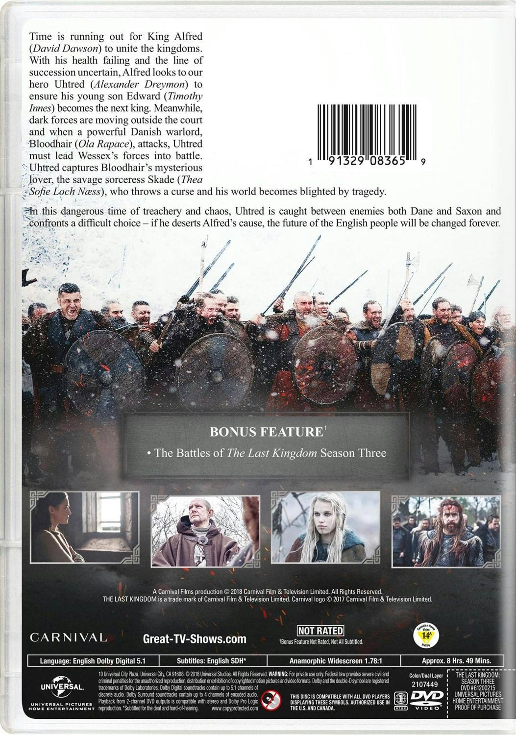 Back. The Last Kingdom: Season Three [DVD].