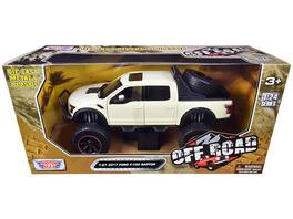 2017 Ford F-150 Raptor Off-Road Pickup Truck 1/27 Diecast Model Car by Motormax - Cream