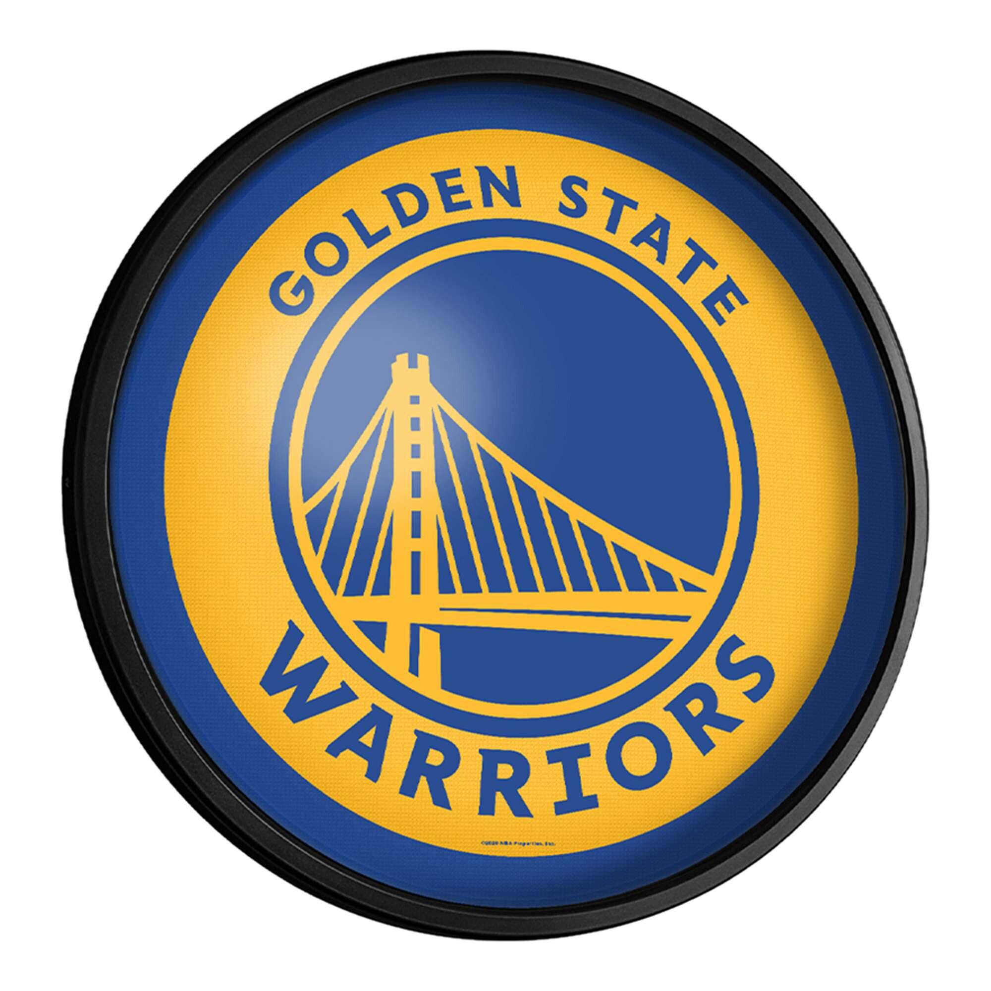 Golden State Warriors 18'' Round Slimline Illuminated Wall Sign