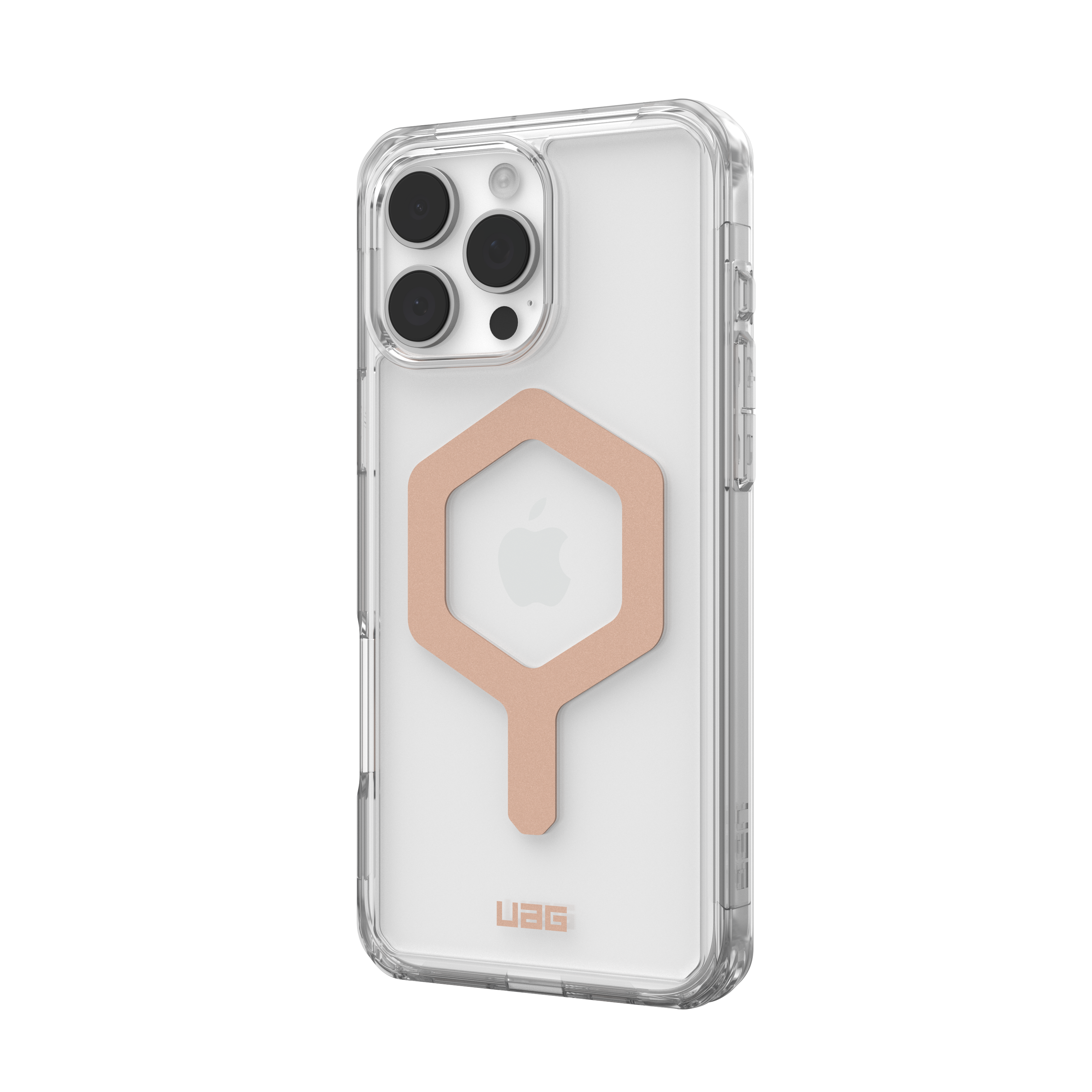 Alt View 1. UAG - Plyo Series Case with Magsafe for Apple iPhone 16 Pro Max - Ice/Rose Gold.