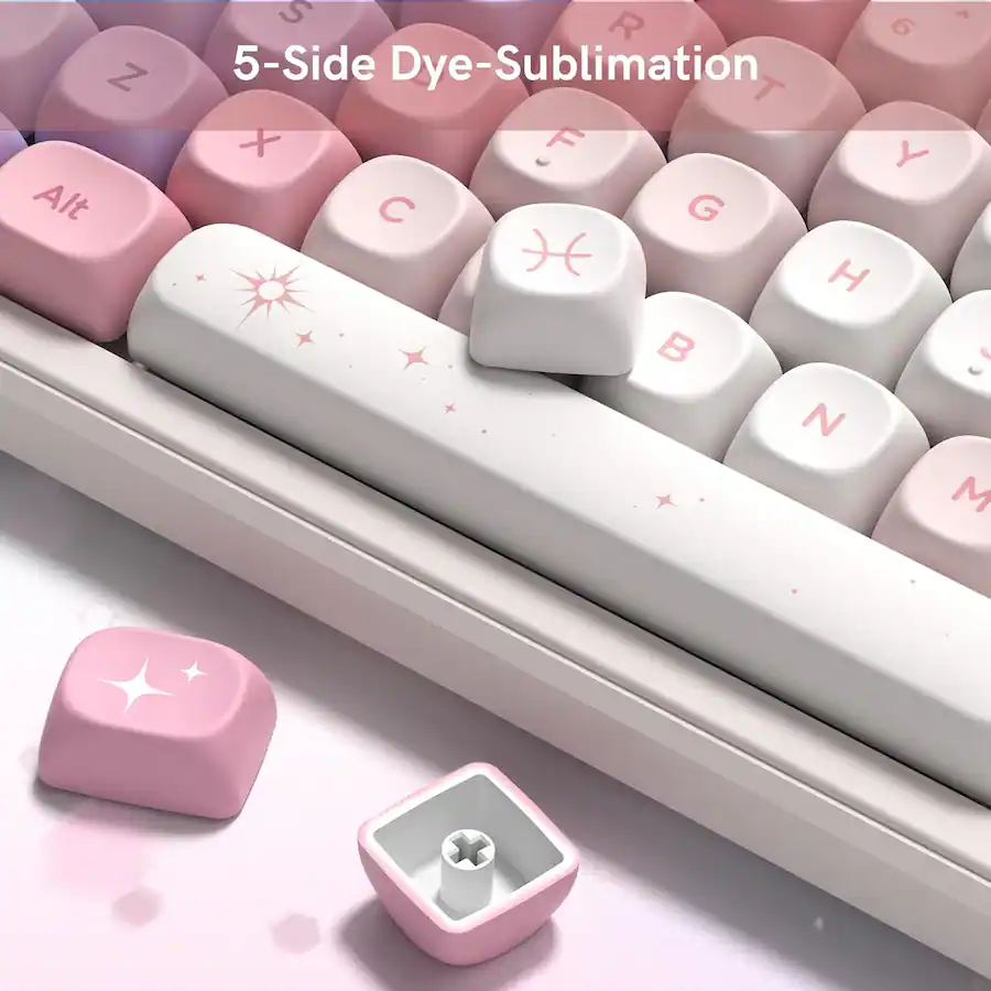 38 Key Layout Womier PBT Keycap Set, MOA Profile Dye Sub Custom Keyboard Keycap for ...