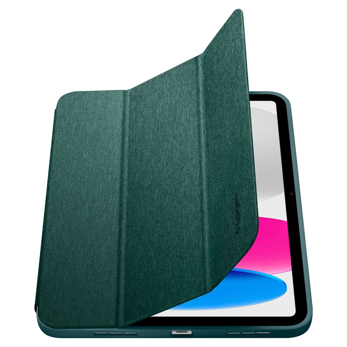Angle. Spigen - Spigen Urban Fit iPad 11-inch Case - Midnight Green - Midnight Green.