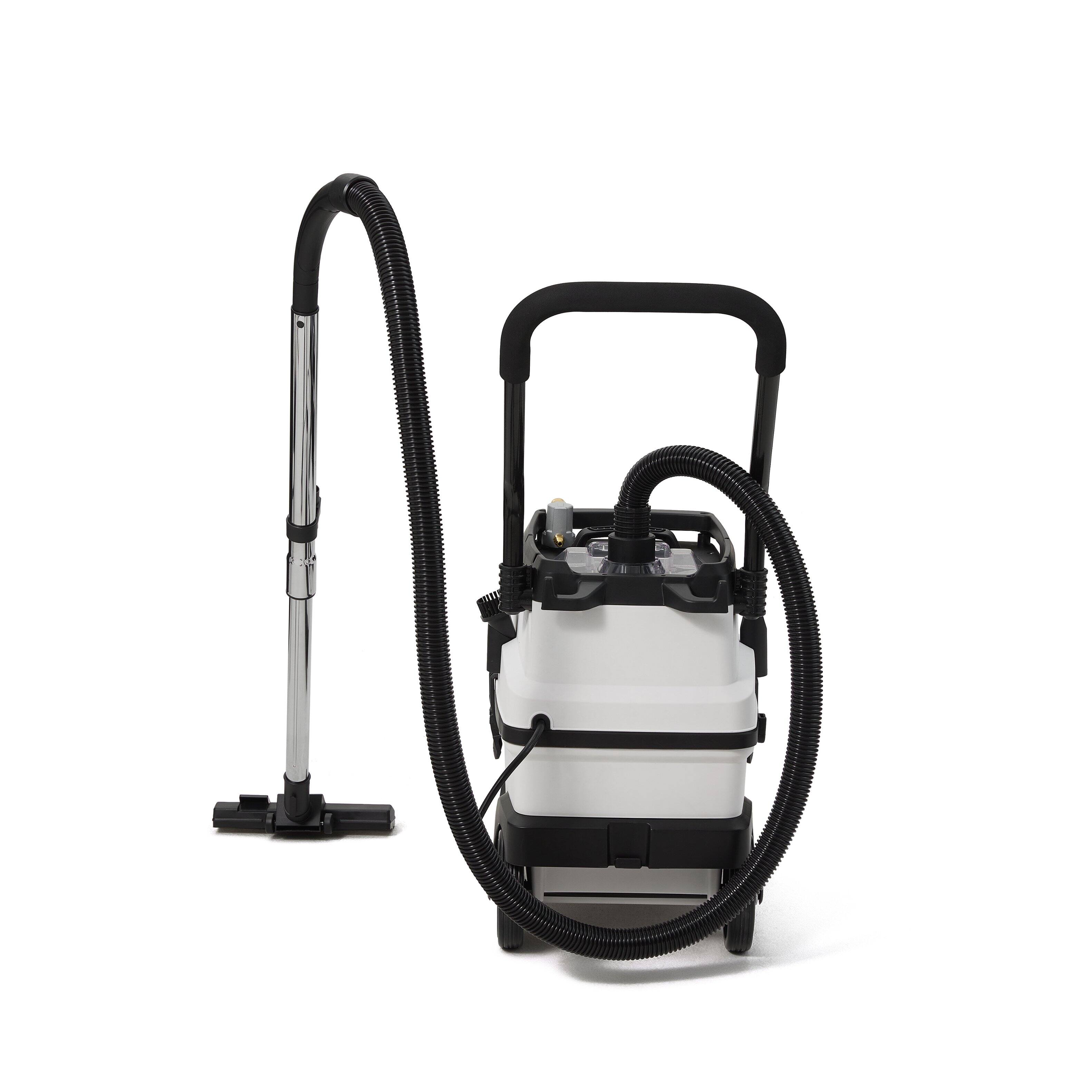 Angle. Dapper Supply - Dapper Supply 8 Gallon 6 Peak HP Wet Dry Dust Extractor Vacuum with HEPA Filter Tool Auto Start 2 Year Warranty - White.