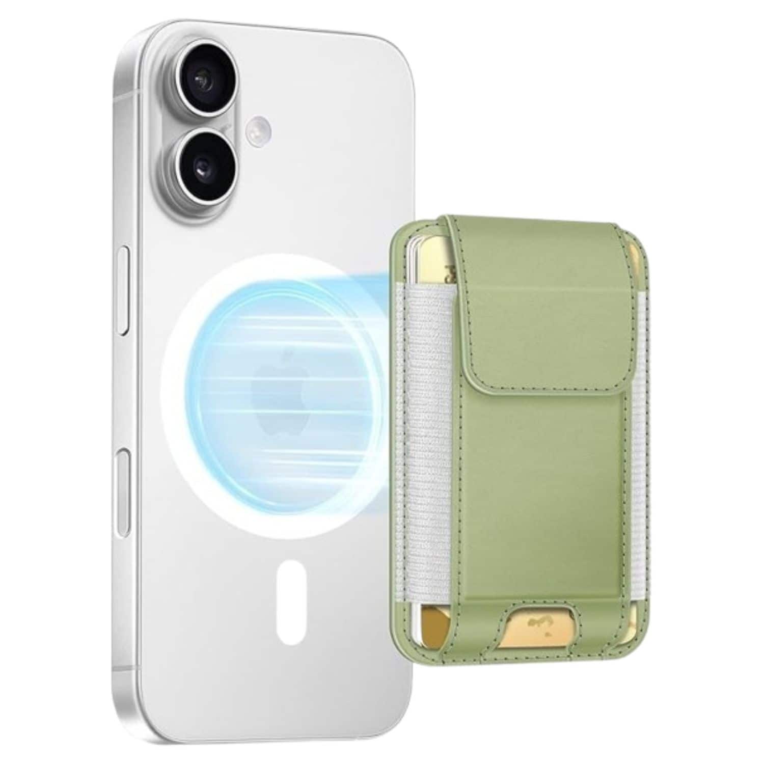 Stock Preferred - MagSafe Wallet Magnetic Card Wallet Holder for iPhone 16/15/14/13 - Bamboo Green