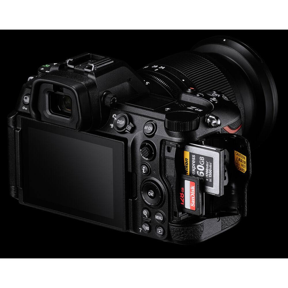 SPIC  
28 24  
S  
m0  
DISP TOT AF-ON i OK MENU ?  
Z6 6m Nikon express 60GB GB SanDisk  
OFF NO CAUTION MBA MBIS A HOT R:1700MB/s W:1500MB/S CARD