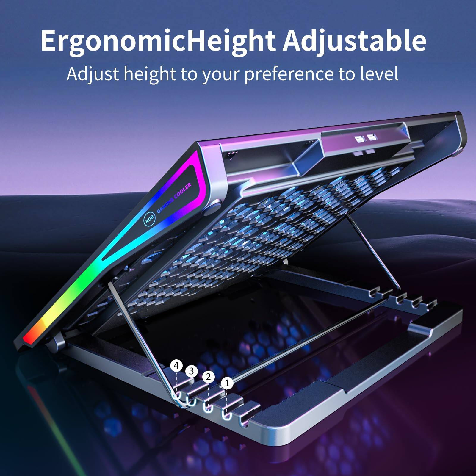 Ergonomic Height Adjustable  
Adjust height to your preference to level
