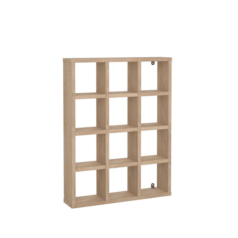 Alt View 1. Tvilum - Hyper 12 Cubby Wall Unit, Jackson Hickory - Brown.