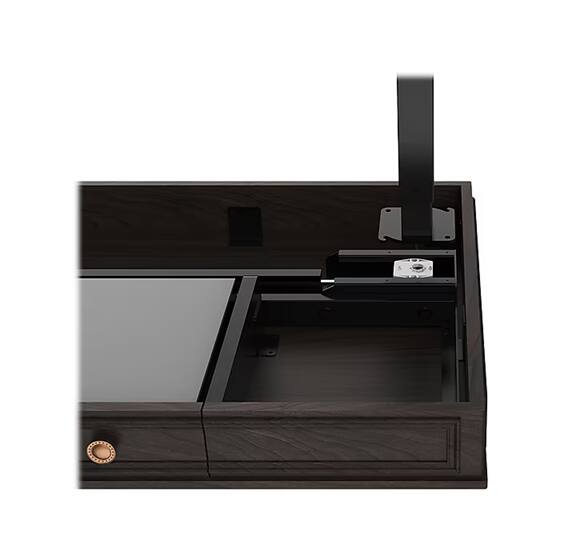 Back. FlexiSpot - Classic Style Electric Height Adjustable Standing Desk, Sit-Stand Home Office Computer Desk - Brown.