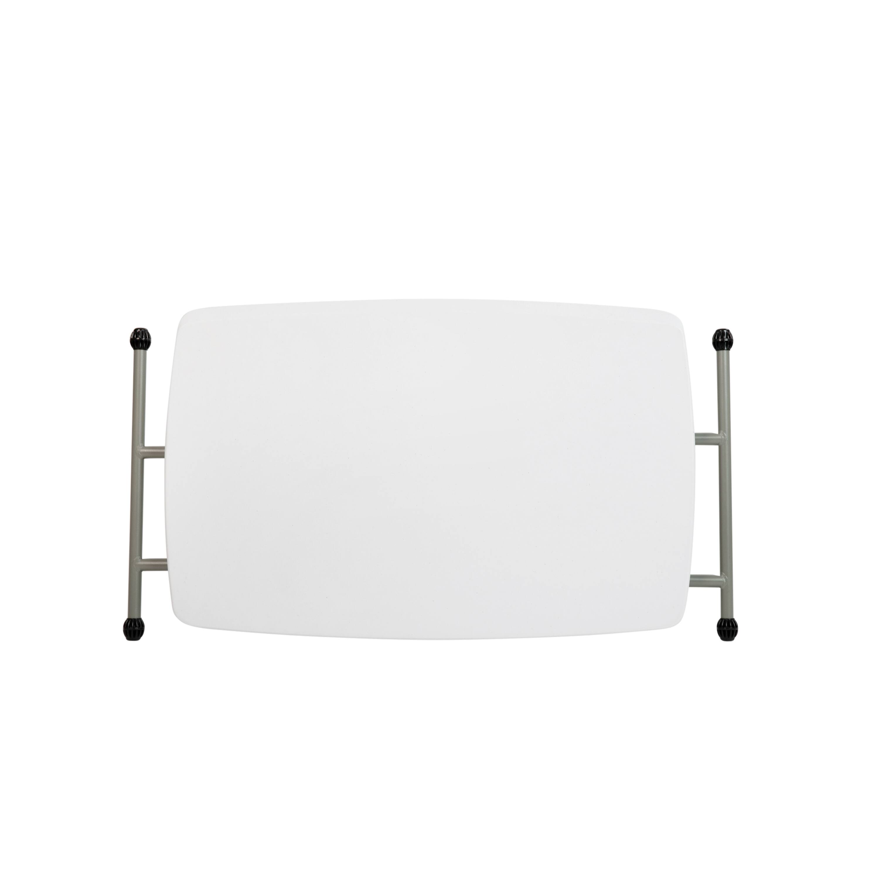 Alt View 17. Alamont Home - Indoor/Outdoor Plastic Folding Table, Adjustable Height Commercial Grade Side Table, Laptop Table, TV Tray - Granite White.