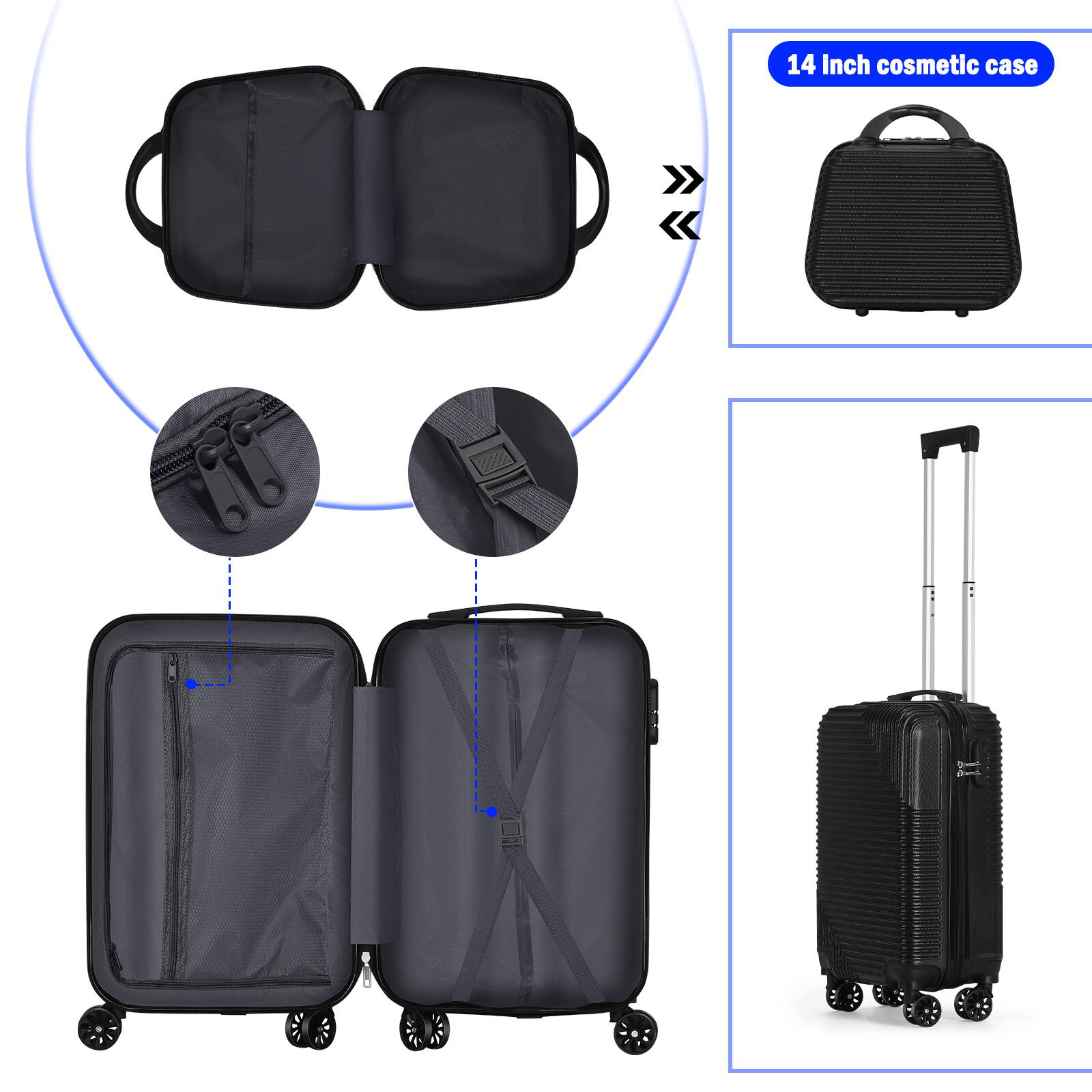 14 inch cosmetic case
