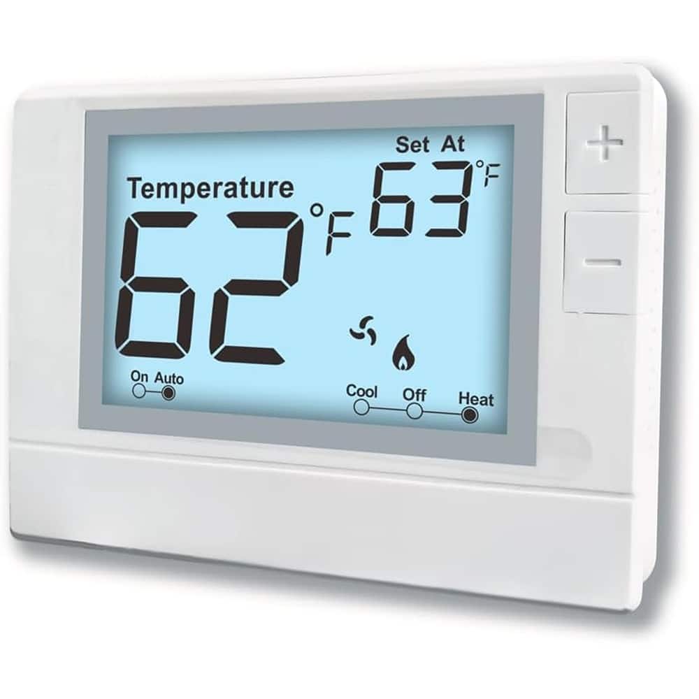 Schertz - Non-Programmable Thermostat for 1 Heat/1 Cool, White Backlight