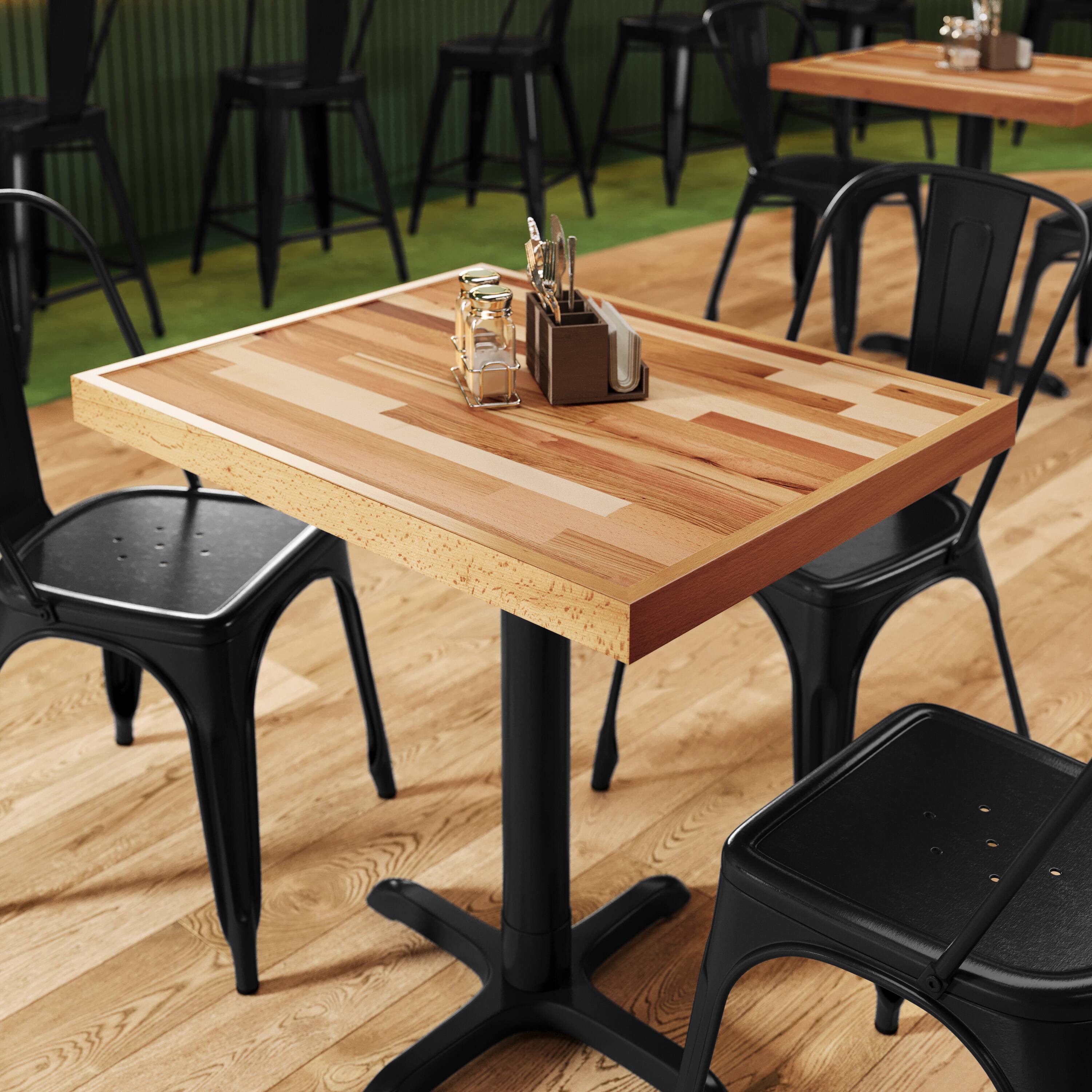 Alt View 1. Emma + Oliver - Butcher Block Style Table Top for Commercial Use - Natural.