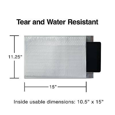 Tear and Water Resistant

11.25" x 15"

Inside usable dimensions: 10.5" x 15"