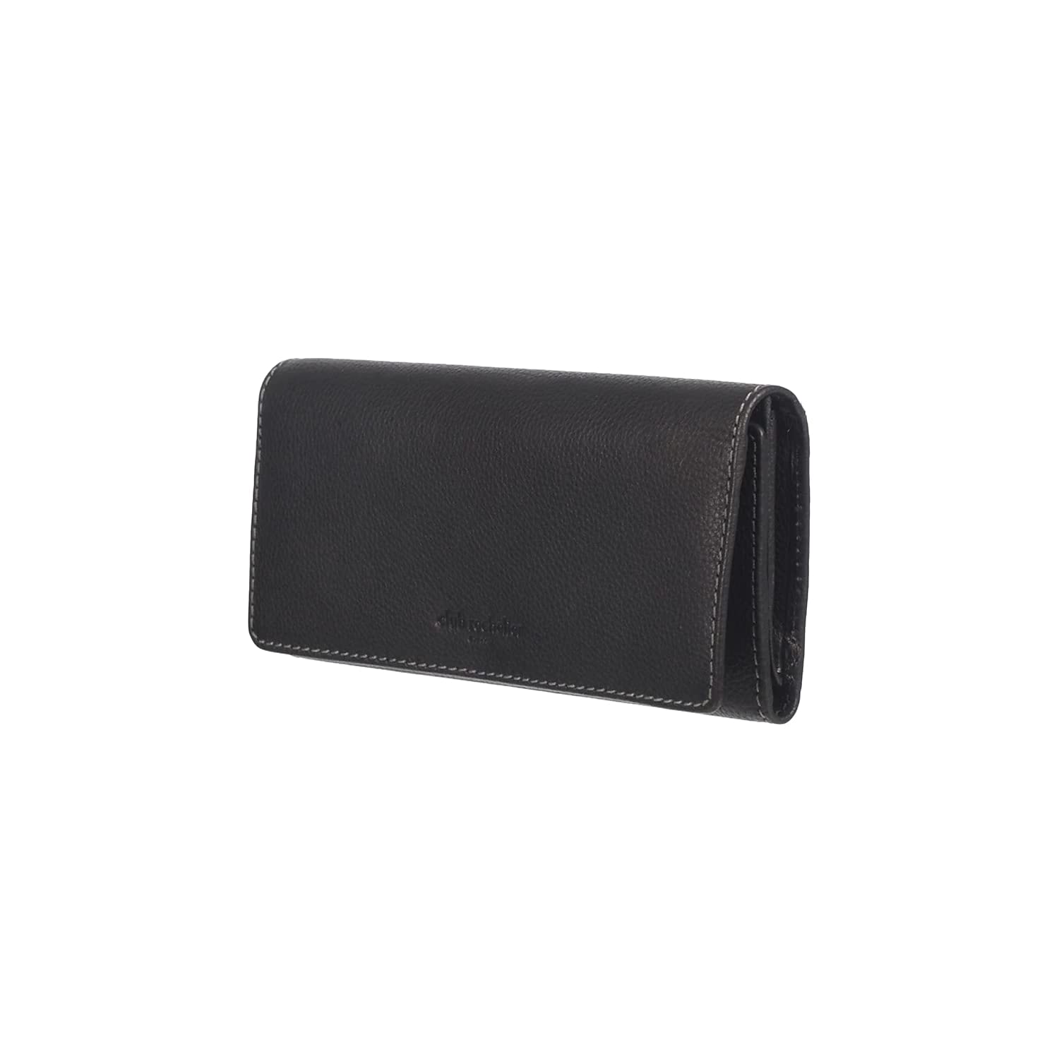 Alt View 4. Club Rochelier - Women's Full Leather Trifold Clutch Wallet RFID Blocking, 21 Card Slots, ID Window, Gusseted Pockets, Zipper Coin Pocket - Black.