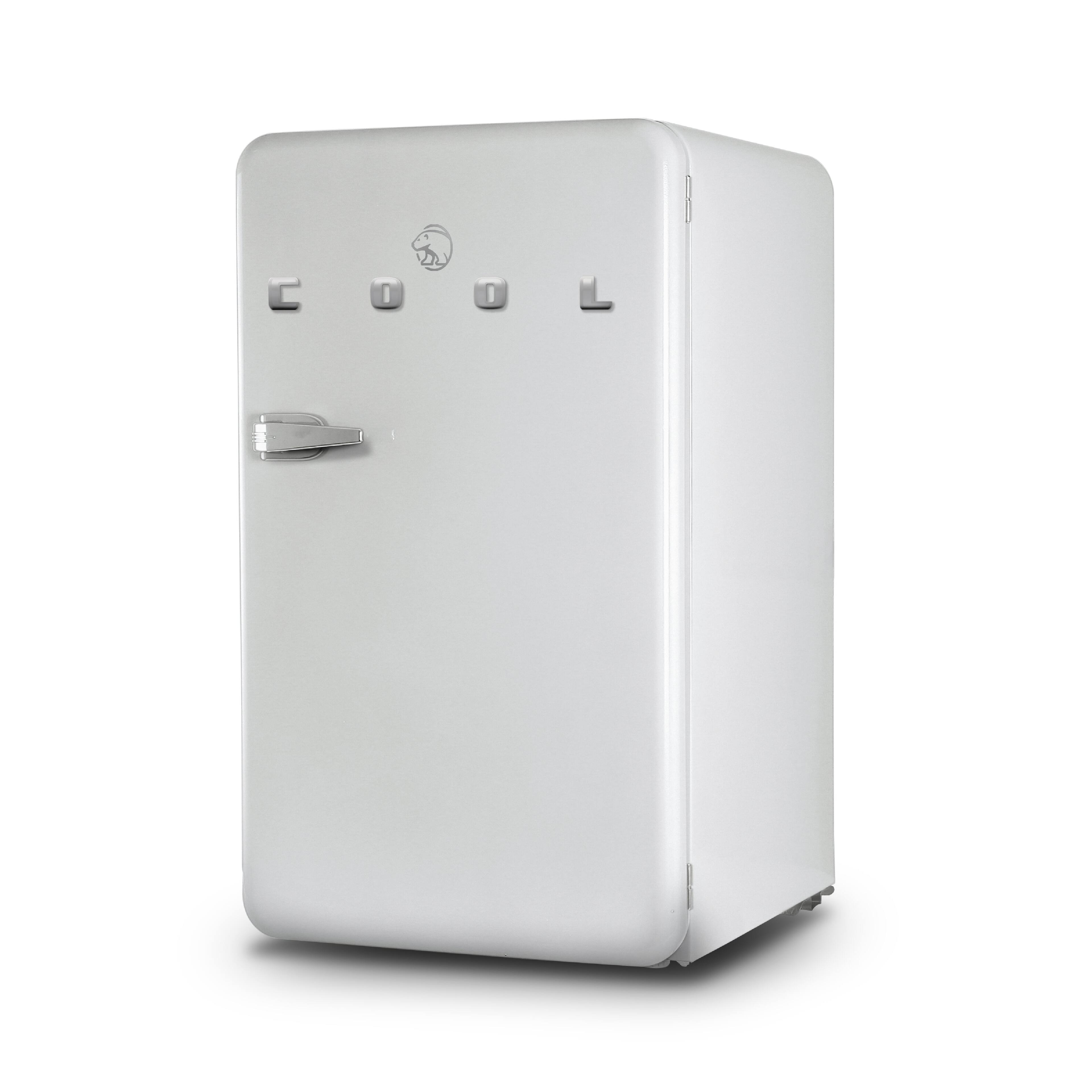 Front. Commercial Cool - COMMERCIAL COOL 3.2 Cu. Ft. Refrigerator With Freezer, Vintage Style Refrigerator - White.