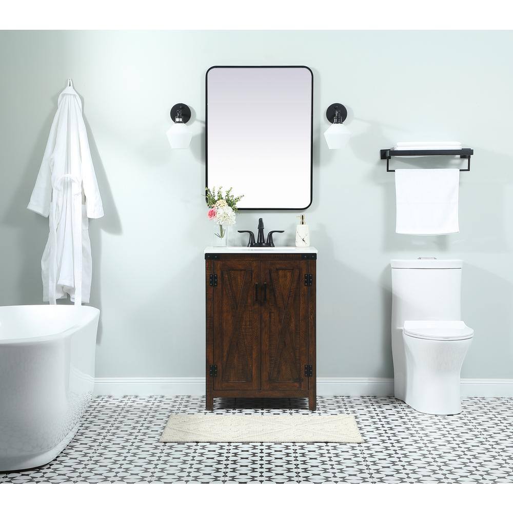 Alt View 7. Elegant Kitchen and Bath - 24 inch Single bathroom vanity in expresso - Expresso.