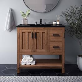 Ashlyn Bathroom Cabinet Basin Not Included by Modway - Walnut