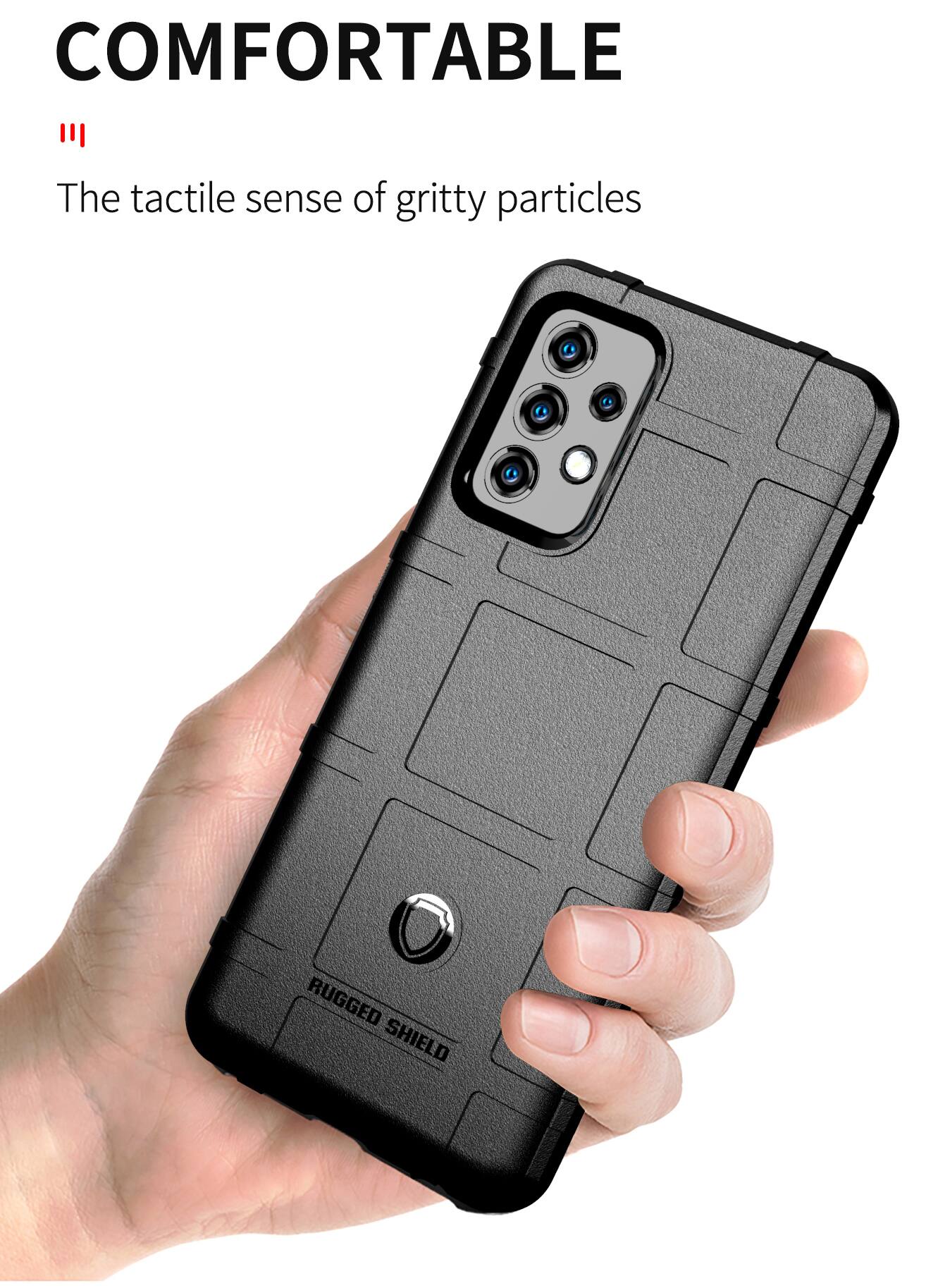 COMFORTABLE

The tactile sense of gritty particles

RUGGED SHIELD