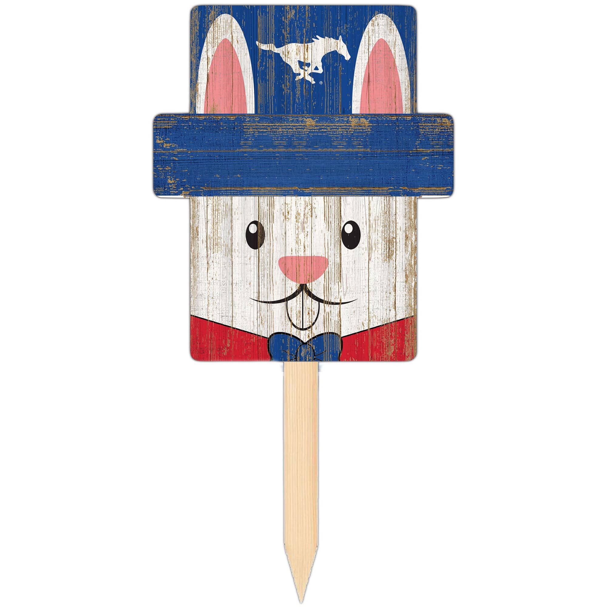 Fan Creations - SMU Mustangs 16" x 19" Easter Bunny Yard Stake - Multicolor