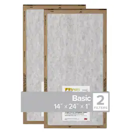 Filtrete - 14 in. W X 24 in. H X 1 in. D Synthetic 2 MERV Flat Panel Filter 2 pk