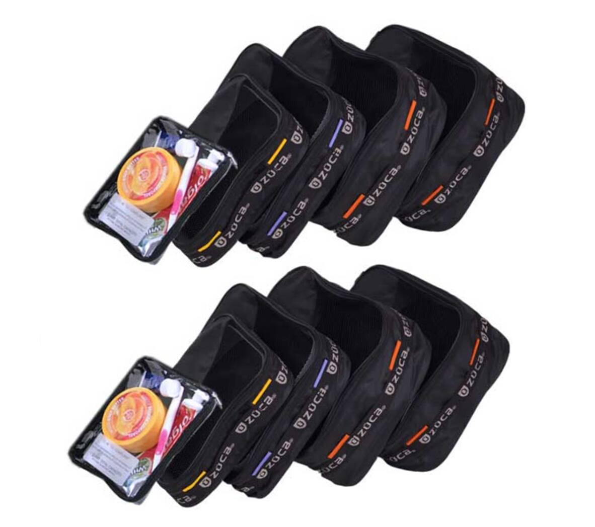 Two Zuca Pro Packing Pouch Sets - 10 Large Utility Pouches and 2 Small Pouches - Black