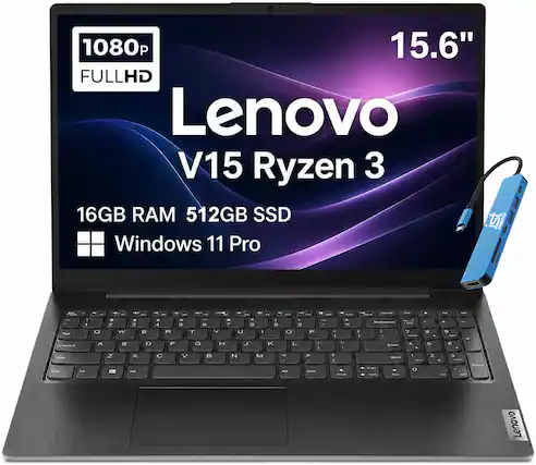 1080 15.6" FULLHD Lenovo V15 Ryzen 3 16GB RAM 512GB SSD Windows 11 Pro