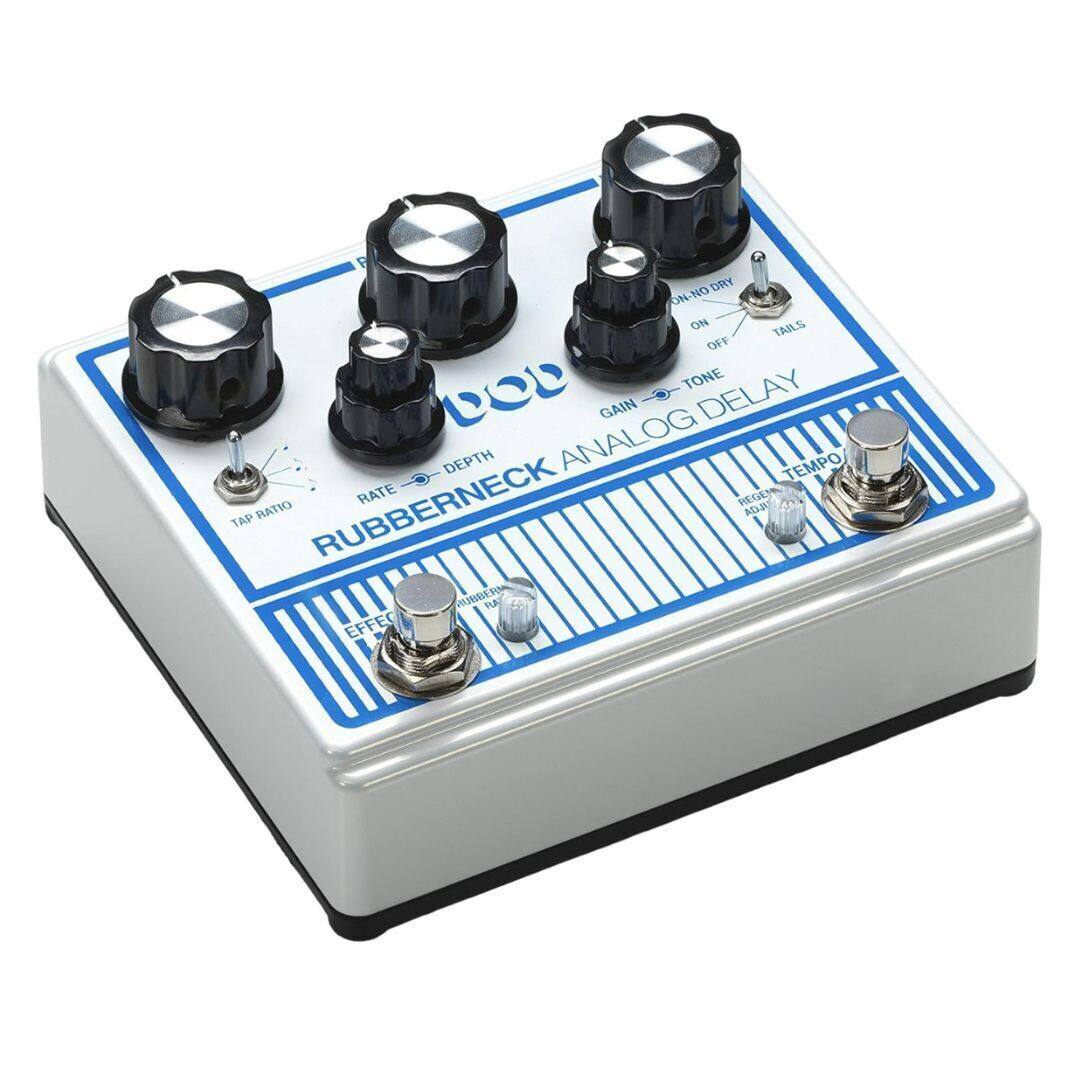RUBBERNECK ANALOG DELAY

- TAP RATIO
- RATE - DEPTH
- GAIN - TONE
- DELAY
- TEMPO
- EFFECTS
- ON - OFF
- TAILS
- FULL - DRY
- REGEN - ADD
- RUBBERNECK RATE