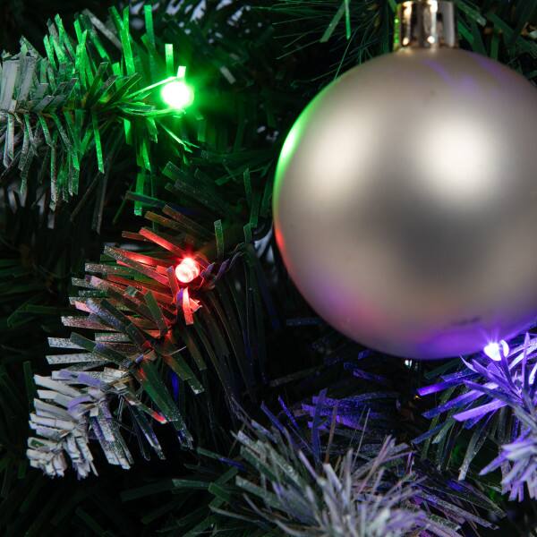 Alt View 4. Elf Stor - 6ft Prelit Flocked Christmas Tree with Upright Storage Bag - Green.