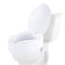 VEVOR - Raised Toilet Seat, 6" Height Raised, 300 lbs Weight Capacity, Universal Toilet Seat Riser, Screw Rod Locking - White