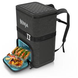 Ninja - Outdoor FrostVault Go 36-Can Soft Cooler with Cold Dry Zone - Charcoal Gray