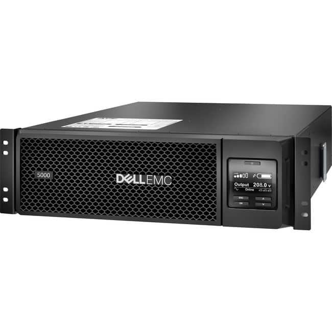 APC - Dell EMC SmartUPS 5000VA 208V - Rack/Tower - 3U Rack/Tower - 4.40 Minute Stand-by - 230 V AC Input - 208 V AC, 240 V AC - Black