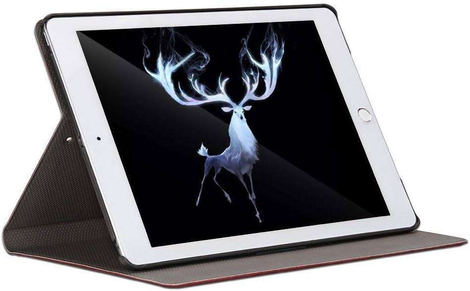 Alt View 4. DuraSafe Cases - iPad mini 6 8.3" 2021 Deer Pattern Folio Smart Case with Viewing Stand A2567 A2568 A2569 A2993 A2995 A2996 - Wine.